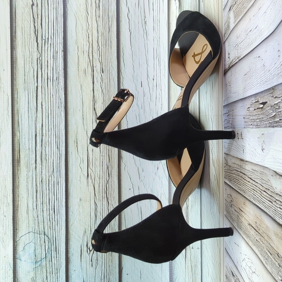 Sam Edelman Porchia Black Suede Heels - Picture 6 of 9